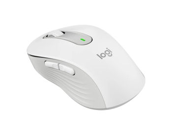 Wireless Mouse Logitech M650 Signature, Optical, 400-4000 dpi, 5 buttons, 1xAA, 2.4GHz/BT, White 