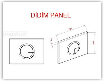 cumpără Buton actionare rezervor (incorporabil) DIDIM (crom mat)  VISAM în Chișinău 