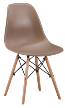 купить Пластиковый стул с деревянными ножками, 500x460x450x820 мм, коричневый в Кишинёве 