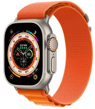 Apple Watch Ultra 49mm GPS+Cellular (MQFL3), Medium-Titanium Orange Alpine 