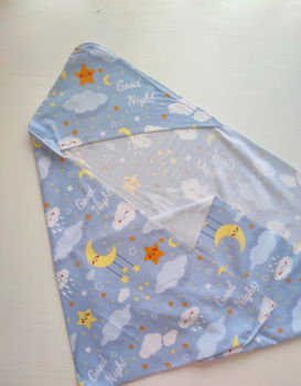 Байковая пелёночка с уголочком Pampy 80*80 cm Blue 