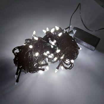 Гирлянда конус белый 100LED 