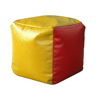 купить Пуфик куб Cub, красный/ желтый, 450x450x450 мм в Кишинёве 