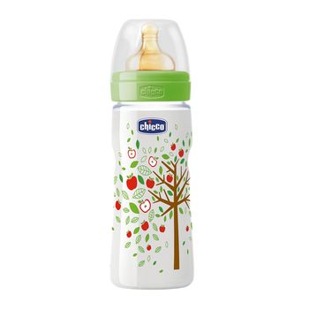 cumpără Chicco Biberon plastic Well Being, tetină latex, flux terci, 0%BPA, 4+, 330ml (707700/206343) în Chișinău 