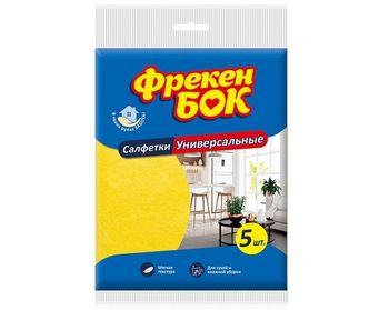 Салфетки для уборки вискозные Фрекен Бок Econom, 5 шт 