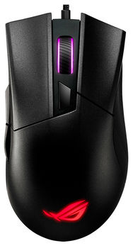 Gaming Mouse Asus ROG Gladius II Core, Optical, 200-6200 dpi, 6 buttons, Ergonomic, RGB, USB 