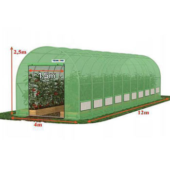 Туннельная теплица 12x4x2,5м, 32мм-1,1 