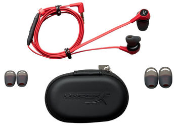 Gaming Headset HyperX Cloud Earbuds, 14mm driver, 65 Ohm, 20-20000hz, 116db, 19g.,3.5mm(4pin), Red 