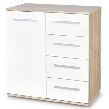 Comodă Halmar LIMA KM2 sonoma/alb