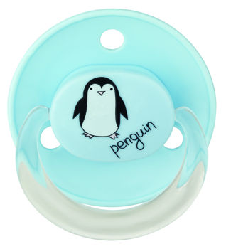”Baby-Nova” Suzetă rotundă cu inel, 0 luni+, Silicon, fără BPA, 2 buc. cu cutie pentru sterilizare (20009) 