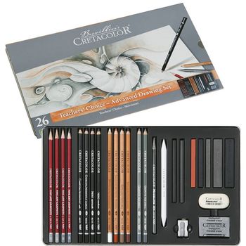 Набор для графики, 26 предметов, Teachers choice Cretacolor 