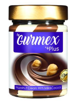 Crema de alune cu lapte si cacao Gurmex Plus 350g 