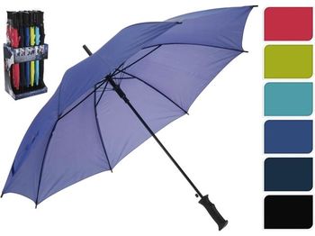 Зонт-трость D104cm однотонный, прямая ручка, 6 цветов 