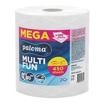 Prosoape de hârtie Paloma Multi Fun MEGA, 2 straturi (1x450) 