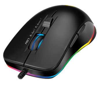 Gaming Mouse & Pad Gamemax MG7, Optical, 1200-3200 dpi, 6 buttons, Ergonomic, RGB, Black, USB 