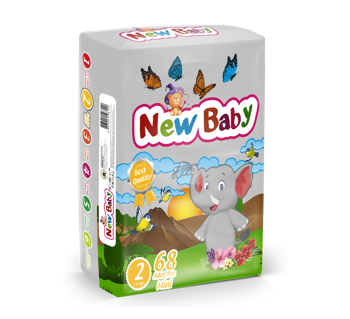 купить New Baby Jumbo, №2 Mini, (3-6 кг), 68 шт. в Кишинёве 