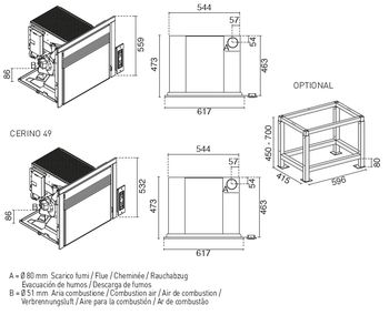 Insertul de pelet - CERINO 7,5 kW 