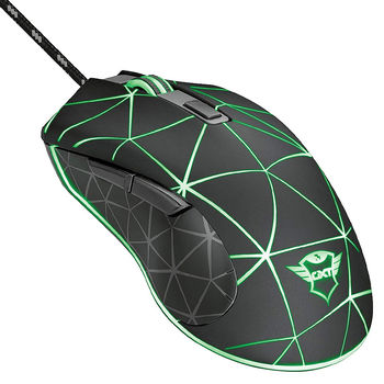 Мышь игровая Trust Gaming GXT 133 Locx Illuminated Mouse, 800 - 4000 dpi, 6 Programmable button,  LED illuminated top cover with 4 colour breathing effectt, 1,8 m USB, Black