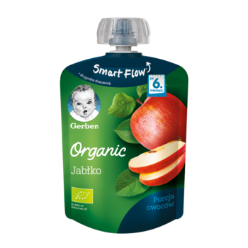 Pireu Gerber Organic de mere (6+ luni), 80g 