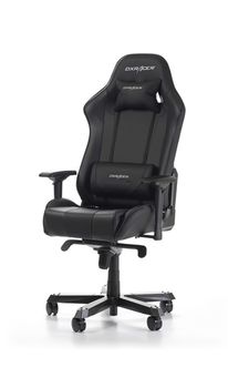 Gaming Chairs DXRacer - King GC-K06-N-S3, Black/Black/Black - PU leather & Carbon look PVC, Gamer weight up to 150kg/growth 160-195cm,Foam Density 54kg/m3,5-star Wide Alum Base,Gas Lift 4 Class,Recline 90*-135*,Armrests:4D,Pillow-2,Caster-3*PU,W-30kg