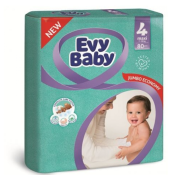 купить Evy Baby подгузники 4, 8-18 кг. 64 шт в Кишинёве 