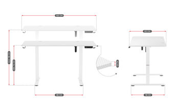 купить Gaming Desk  HERO 8.2 WHITE в Кишинёве 