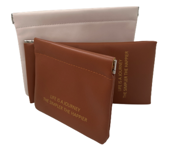 Комплект из 3 косметичек Ivory / Brown 