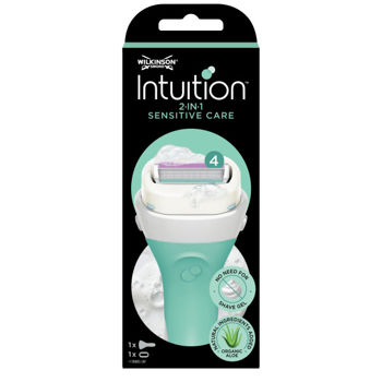 Wilkinson Aparat de ras pentru femei Intuition Sensitive Care, 4 lame, 1 rezerva 