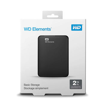 2.5" 2TB External HDD WD Elements Portable WDBU6Y0020BBK-WESN, Black, USB 3.0 (hard disk extern HDD/внешний жесткий диск HDD)