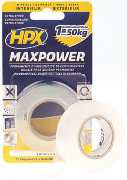 купить Лента двухсторонняя (прозрачная) 19 мм x 2 м Maxpower HT1902 в Кишинёве 