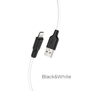 Cablu Hoco X21 lightning 1m 2.0A black＆white 