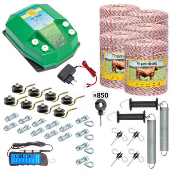 Pachet gard electric complet 6000 m, 7,2 Joule, 230 V, pentru animale domestice 