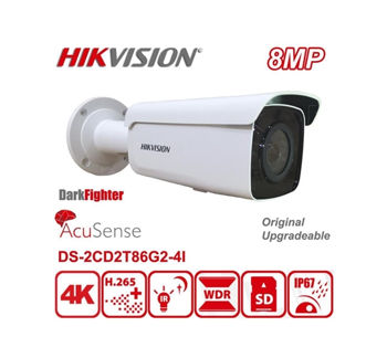 HIKVISION 8 Mpx AcuSense, Micro SD 256GB POE, DS-2CD2T86G2-4I 4mm 