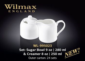 Сахарница и молочник WILMAX WL-995023 (набор 280 мл /250 мл) 