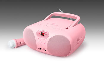MUSE MD-203KP, KIDS Karaoke, Tuner FM, CD, Pink 