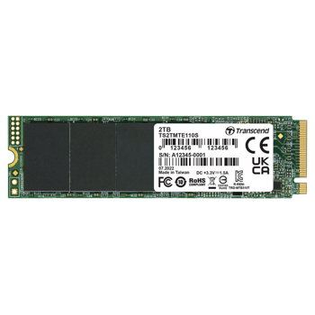 .M.2 NVMe SSD 2.0TB  Transcend 110S [PCIe 3.0 x4, R/W:2500/1700MB/s, 200/250K IOPS, 800TBW, 3DTLC] 