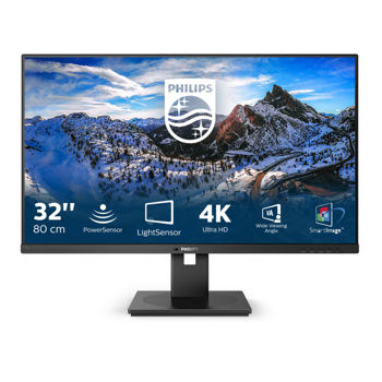 купить 31.5" PHILIPS 328B1, Black, IPS, 3840x2160, 75Hz, 4ms, 350cd, 50M:1, DP+HDMI+USB+AudioOut, Spkrs в Кишинёве 