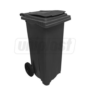 купить Бак мусорный 120 л (HDPE) на колесах (черный)  UNIPLAST TR в Кишинёве 