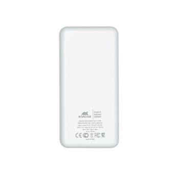 Power Bank Rivacase 20000 mAh QC 3.0/PD, VA2572, White 