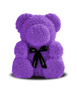 Ursul de trandafiri violet  70 cm 