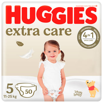 Scutece Huggies Extra Care Mega  5  (11-25 kg)  50 buc 