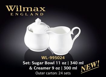 Сахарница и молочник WILMAX WL-995024 (набор 340 мл /300 мл) 