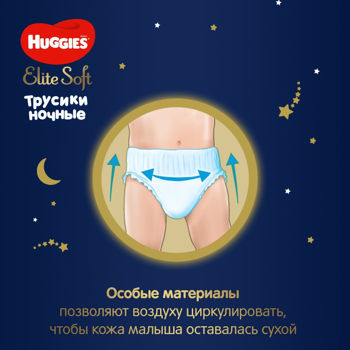 купить Ночные трусики Huggies Elite Soft Overnight 6 (15-25 kg), 16 шт. в Кишинёве 