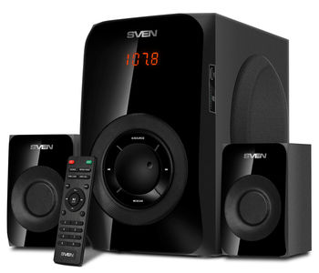 Speakers SVEN "MS-2020" Bluetooth, SD-card, USB, FM, RC, Black, 55w /30w + 2x12.5w / 2.1 