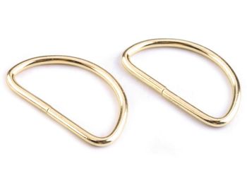 Inel metalic tip D, 38 mm, auriu 