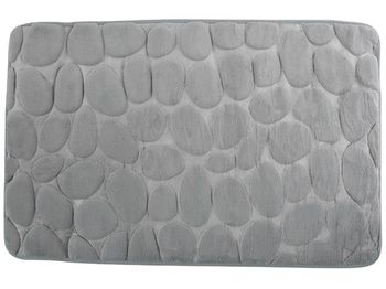 Коврик для ванной комнаты 40X60cm MSV Pebble серый, микрофиб 