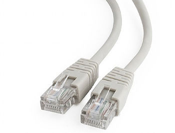 PatchCord 0.25m FTP Gray Cablexpert Energenie PP22-0.25M Cat 5E, molded strain relief 50u plugs (Cablu patchcord FTP cu folie de ecranare, conectori turnați, contacte placate cu aur, 0.25 m)