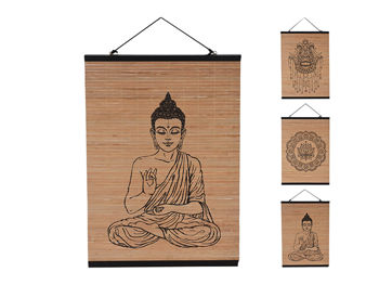 Циновка настенная 68Х50cm, рисунок Будда, 3 дизайна 