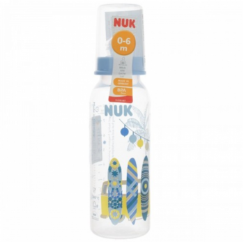 купить NUK бутылочка пластиковая с латексной соской, 0-6 мес. 240мл в Кишинёве 