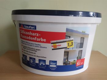 Vopsea siliconică pentru fațade 5L. Siliconharz- Fassadenfarbe BF021125 